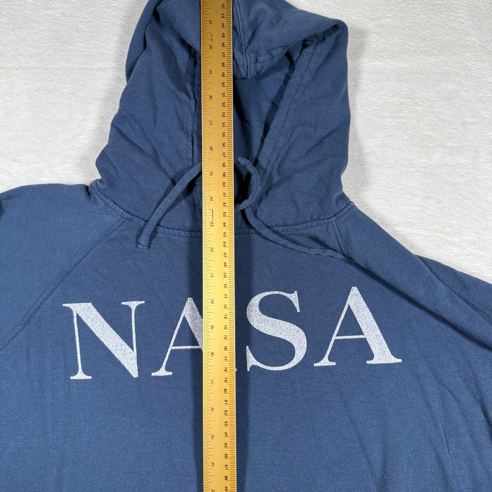 NASA Hoodie Men's Large Blue Graphic Planets Sleeves Pullover Sweatshirt L - Picture 7 of 9